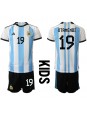 Billige Argentina Nicolas Otamendi #19 Hjemmedraktsett Barn VM 2022 Kortermet (+ Korte bukser)